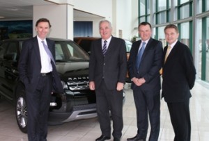 L to R = Lord Green; Richard Else, JLR; Mike Wright, JLR; Clive Drinkwater