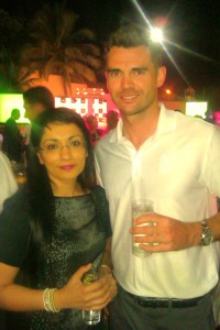 Parveen with English Cricketer Jimmy Anderson