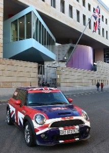 GREAT Mini outside the British Embassy in Berlin