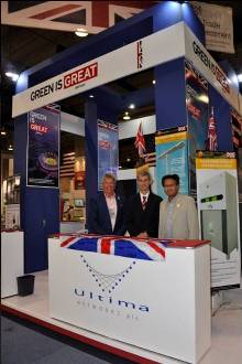 British company Ultima Networks showcasing their services at the GREAT stand
