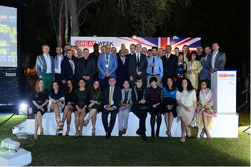 Lord Livingston with delegates at GREAT Week UAE