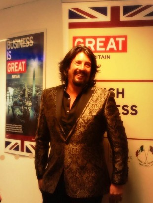 British designer Laurence Llewelyn-Bowen, at the launch of the British Business Centre’s lounge