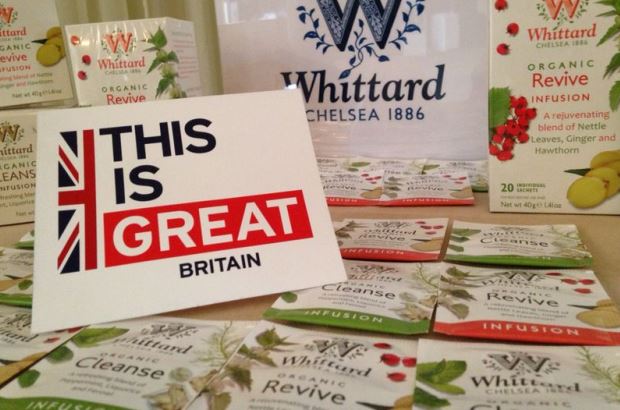 Whittards tea on display at the Tijuana "Taste of Britain" event 
