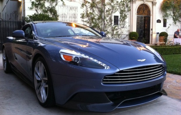 An Aston Martin Vanquish made an appearance at the New Year's British reception