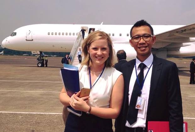 Lisa and Ande Kurniawan from UKTI's office in Jakarta