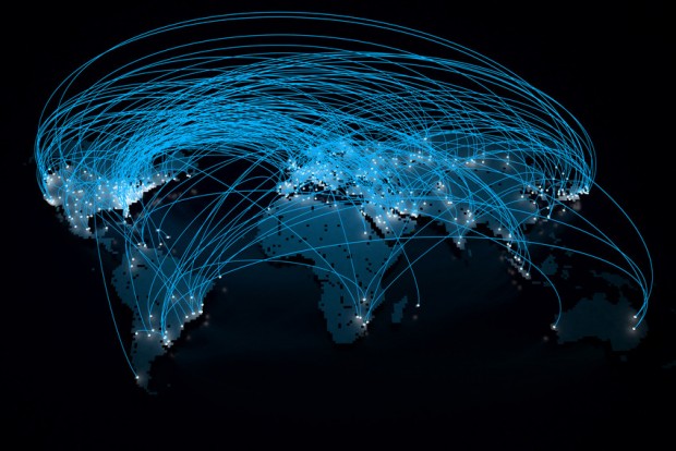 Map of global communications